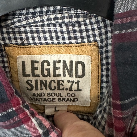 Legend warm plaid cotton shirt - Picture 2 of 4